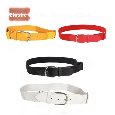 Wholesale Outdoor Sports Baseball Belt Adult Elastic Waistband Alloy 56-116 CM Length Simple Versatile Colorful Belt