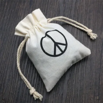 Custom Jewelry Cotton Pouch with Drawstring for Bracelets Rings Earrings & Glasses-Security Packaging