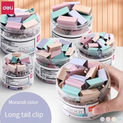 Deli 855A High Quality Stylish Metal Clip Dazzling Dovetail Clip Ticket Holder Handmade Long Tail Clip Color Morandi Color high quality