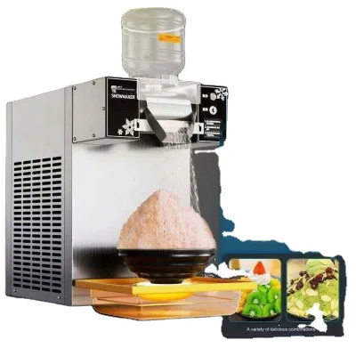 High Productivity Electric Snowflake Ice Machines 20kg Flake Ice Storage Core Motor Component Tabletop Snow Maker