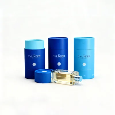 Custom Glossy Cosmetic Cylinder Tube Packaging Embossing Matt Lamination | Eco-Friendly Modern Luxury Packaging for Face Cream