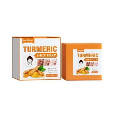 Small Batch Turmeric Handmade Face Soap, Refreshing Cleansing Turmeric Soap Ginger Facial Soap