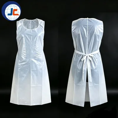 PE Material Disposable Plastic PE Apron Thick Protective Waterproof Kitchen Apparel for Adults