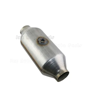 2.5inch Inlet Outlet Stainless Steel 5inch Dia Heat Shell Body 13inch Length Universal Catalytic Converter Center Oxygen Sensor