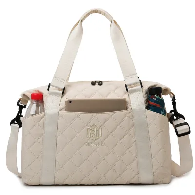 Wholesale Large Capacity Quilted Travel Duffel Bag Dry Wet Separation Fitness Portable Luggage for Short Business Trip Travel