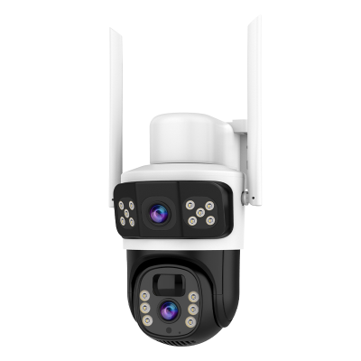 Dual Lens Three Views Solar Camera 4g Cloud Storage Waterproof Camera Waterproof Ip Security Cameras