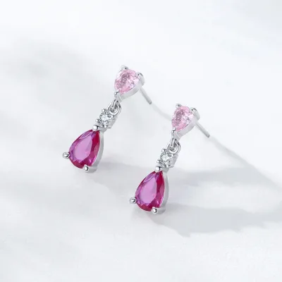Water Droplet White Diamond C-shaped Circle Earrings, Light Luxury, High-end Temperament, Zircon Earrings, Women's Accessories
