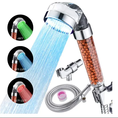 Shower Head Filter Water Saving Shower Heads Colorful Flower Sprinkler Faucet for Bathroom
