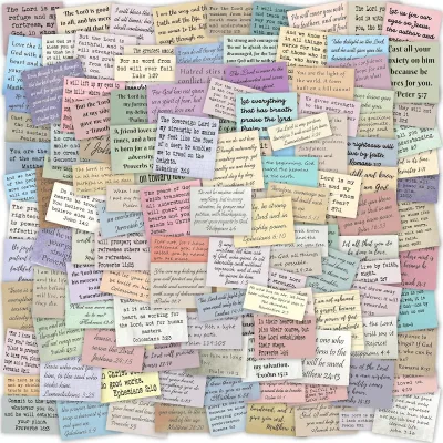 Bible Verse Stickers, 180PCS No Repeats Scripture Stickers, Christian Quote Sticker for Scrapbook Journaling Bible Study Supply