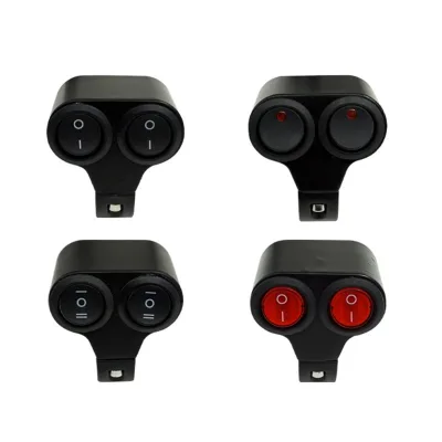 Universal 7/8" Motorcycle CNC Aluminum Alloy Faucet Fixed Switch 2 in 1 on OFF Switch for Motorcycle