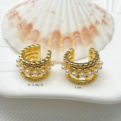 Gold 18K Plated Ear Cuff Clip-on Earrings