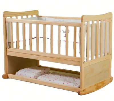 Eco-friendly Baby Cot Bed Crib Wooden Crib for Baby Bedroom