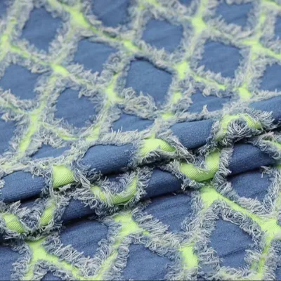 Henry Textile Denim Fabric Jacquard 100% Cotton Viscose Fancy and Fashion Denim Fabric for Jacket Coat