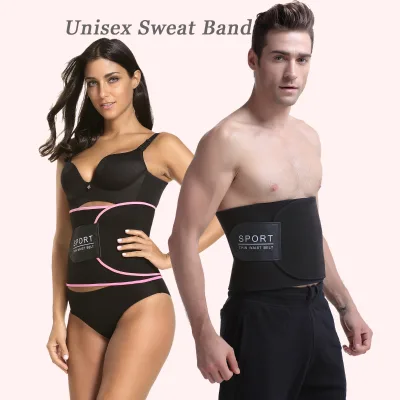 Custom logo Polyester Neoprene Sauna Sport Band Waist Support Waist Trainer Sweat Belt