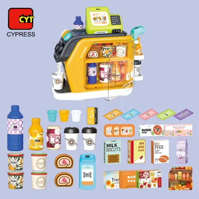New Design Pretend Coffee Maker Role Play Toy Coffee Shop Cash Register Toy Coffee Machine Play Set