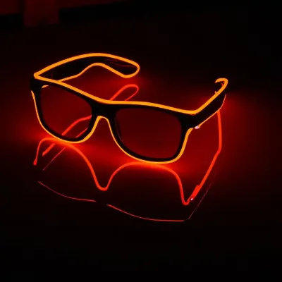 LED Square Glasses Party Gifts EL Wire Sunglasses Neon Party Supplies for Rave Wedding Halloween Christmas Decoration Favors