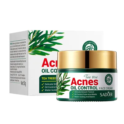 Custom Oil Control Tea Tree Essence Face Cream Delicate Smooth Texture & Water-locking and Elastic Facial Cream