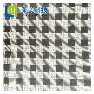 This White Background Black White Grey Plaid Pattern Low Weight Polyester Disperse Printing Home Textile Bedding Fabric