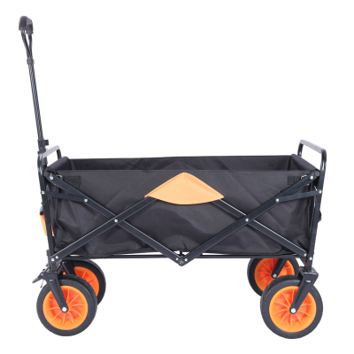 Hitree Heavy Duty Collapsible Folding All Terrain Utility Wagon Beach Cart With Egg Roll Table and Tailgate