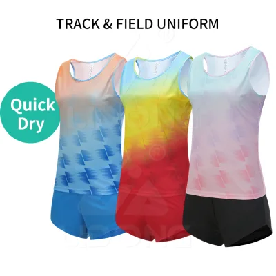 Custom Gradient Ultra- Light Quick Dry Wind Tunnel Professional Marathon Sports Running Track Field Racing Men tank Top