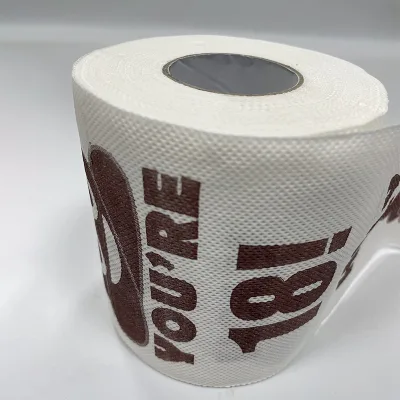 FPremium 3 Ply Soft Virgin Wood Pulp Toilet Paper Roll Custom Logo Printed Funny Design Tissue for Wholesale Bathroom Supplies
