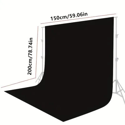 1.5*2M Black Velvet Photography Backdrop Light Absorbing Non Reflective Solid Professional Black Background Cloth