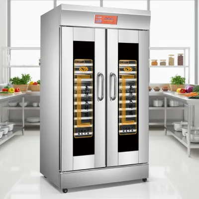 Commercial Electric Stainless Steel Double Door Dough Proofer with 26 Trays High Productivity 220V