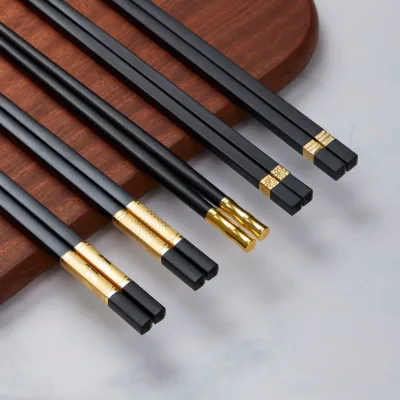 Wholesale Dish Washer Safe Restaurant Luxury Engraved Plastic Personalize Custom Chinese Plastic Chopsticks in Case