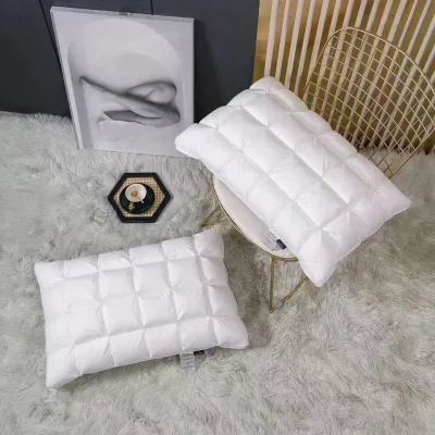 Fluffy Down Alternative Pillow Hotel Cotton Pillow 3D Cube Designs Pillows