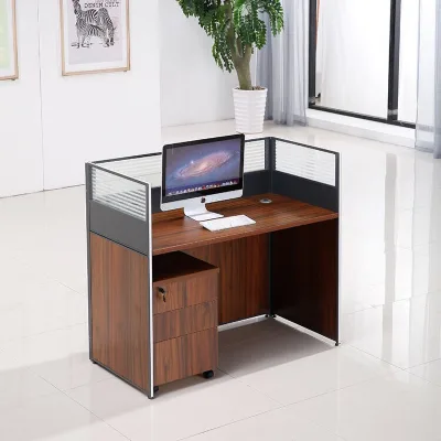 New Trendy Modern MDF Office Cubicle Adjustable Flexible Half Height Privacy Partition for Open Plan Office