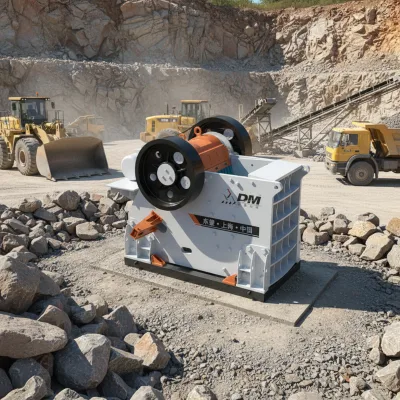 Heavy Duty European Jaw Crusher with DC Motor & Gearbox for 1000+ TPH Crushing Lines