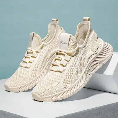 D1NThe New Fashion Casual Sports Shoes of the Same Unisex Trend Flying Weaving Running Shoes