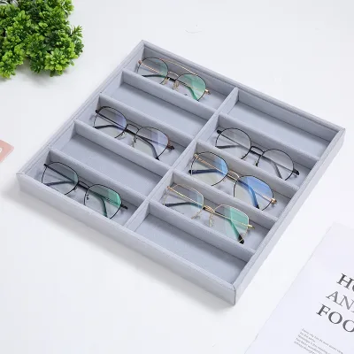 Sunglasses Organizer Tray 10 12 Slots Glasses Eyeglasses Display Box for Watches Jewelry
