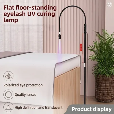 Wholesale Pro 405nm UV Lash Light System for False Eyelashes Extension 1S Quick Cure LED Floor Lamp Kit With Foot Pedal Switch