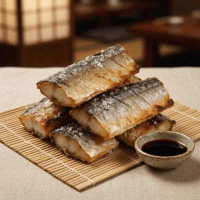 Japanese Style Shioyaki Salt Grilled Pacific Saury Frozen Roasted Sanma Whole Fish for Sushi Bento Retail Box Packaged