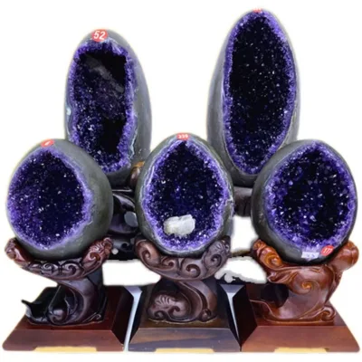 Natural Amethyst Cluster Egg for Decoration