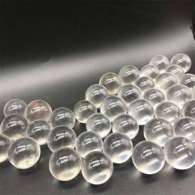 Wholesale natural healing gemstone mini 20mm clear quartz crystal sphere ball for jewelry making