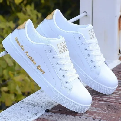2024 New Arrival Men's Casual Low Ankle Sneakers White Youth Flats Trendy Running Shoes Featuring Mesh Rubber EVA PU for Spring