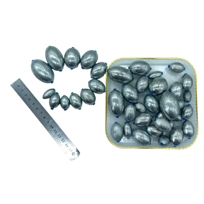 Multi Size Alloy Olive Hollow Sinker With Plastic Core Bottom Sinking Weight for Saltwater Fishing Wholesale