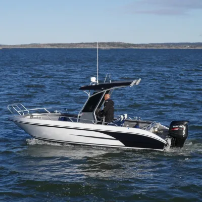 Kinocean Welding New Aluminum Hull Console Boat Fishing Vessel Bass Fishing  Boat