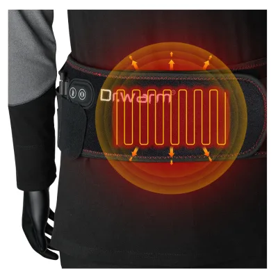 Carbon Fiber Infrared 7.4V Heating Waist Support Brace Electric Heating Waist Pad Belt Pain Relief Therapy