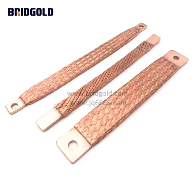 Flexible Copper Braided Busbar High Quality Earth Bonding Strap for High Current Electrical Wires Bonding Jumper