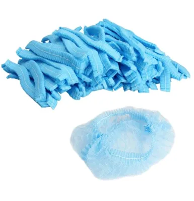 100pcs Disposable Hair Head Covers Net Bouffant Hats Kitchen Industrial