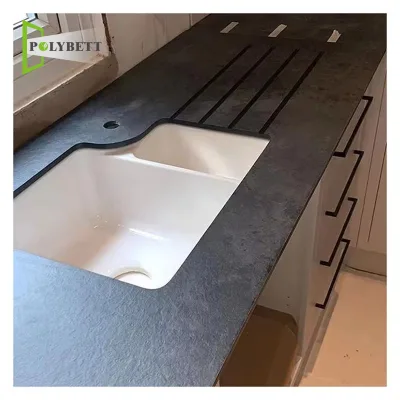 Wholesale 16mm 18mm MDF HPL Laminated Board Fireproof Stone Finish for Kitchen Cabinets Work Top