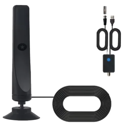 4K 1080P Indoor/Outdoor Digital TV HD Amplified Antenna with 30dbi Gain Long Range DVB-T2 Support