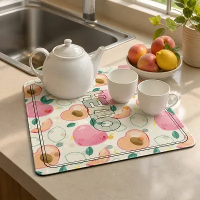 Diatom Mud Novelty Kitchen Drain Mat Eco-Friendly Customizable Size & Color Rectangle 300mm Diameter