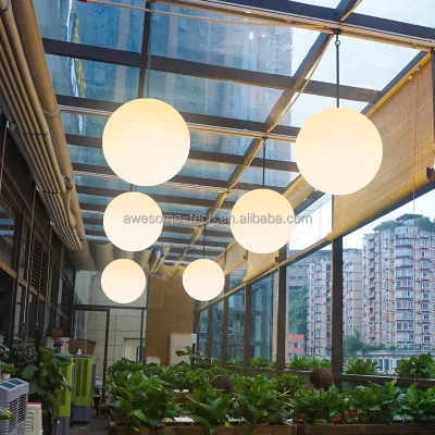 DMX LED Ball Lifting Lighting Stage Battery Outdoor Garden Restaurant Hanging Pendant Chandelier Globe Lamp