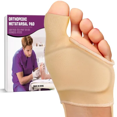 Beige Orthopedic Textile Toe Separator Bunion Corrector Breathable Anti-Slip Heel Grip 4 Sizes Extra Thick Adjustable Straps