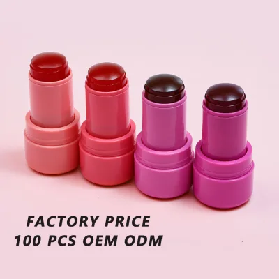 Custom 3 in 1 Lip Eye Cheek Tint Jelly Blush Stick Packaging Organic Vegan Cream Blush Stick Vegan Makeup Blush Private Label