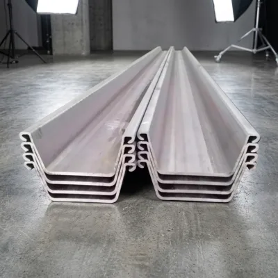 High Strength Hot Rolled Steel Sheet Pile U Z Type Interlocking Piling for Bridge Underground Foundation Project Wholesale